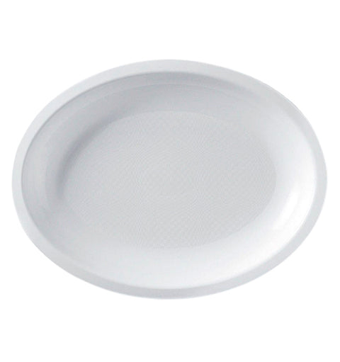 SMALL OVAL PLATE "WHITE" GOLD PLAST DIAM.25 25 pieces