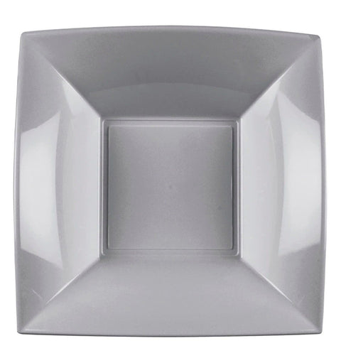 GOLD PLAST "TRANSPARENT" SQUARE DEEP PLATES 25pcs