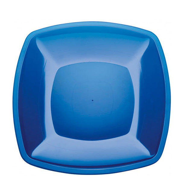 GOLD PLAST PIATTI PIANI QUADRATI 300mm."BLU" 12pz