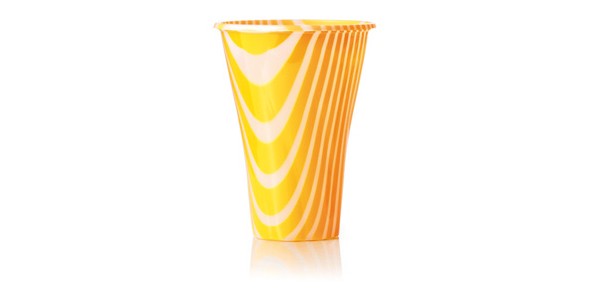 BICCHIERE DRINK MIX CC.500 STRIATO ARANCIO  50pz