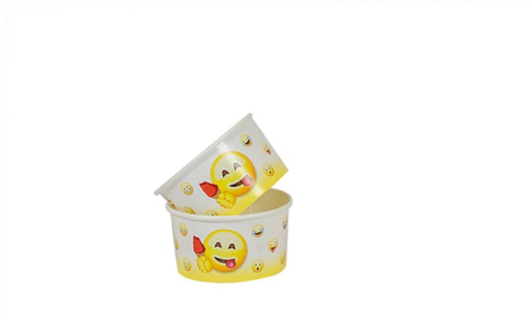 COPPETTA GELATO CC. 70 "EMOTICON" 250pz