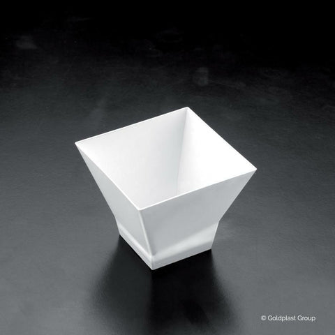 PAGODA FINGER FOOD CUPS 90cc. WHITE 25 pcs