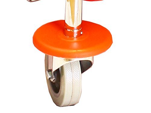 Carrello per le pulizie cromato, con 2 secchi da 17 Lt cad., supporto sacchi immondizia da 70 litri, cestino da appendere