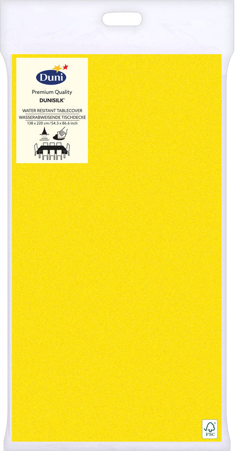 DUNISILK YELLOW TABLECLOTH 138 X 220