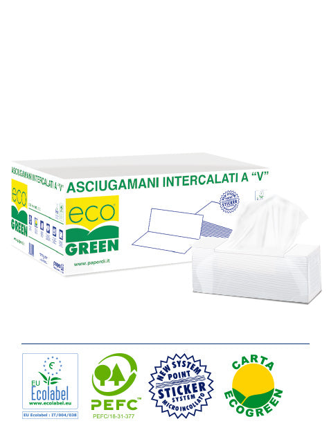 CARTA ASCIUGAMANI PIEGATO A 'V' ECO 2v pz 5000
