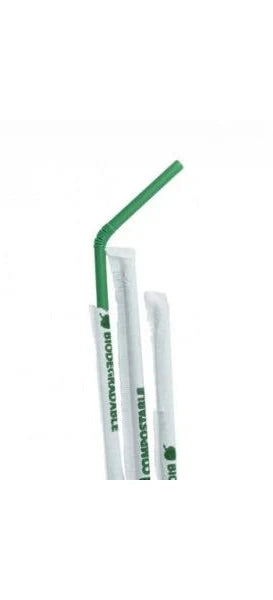 400 pcs Wrapped Collapsible PLA Straw