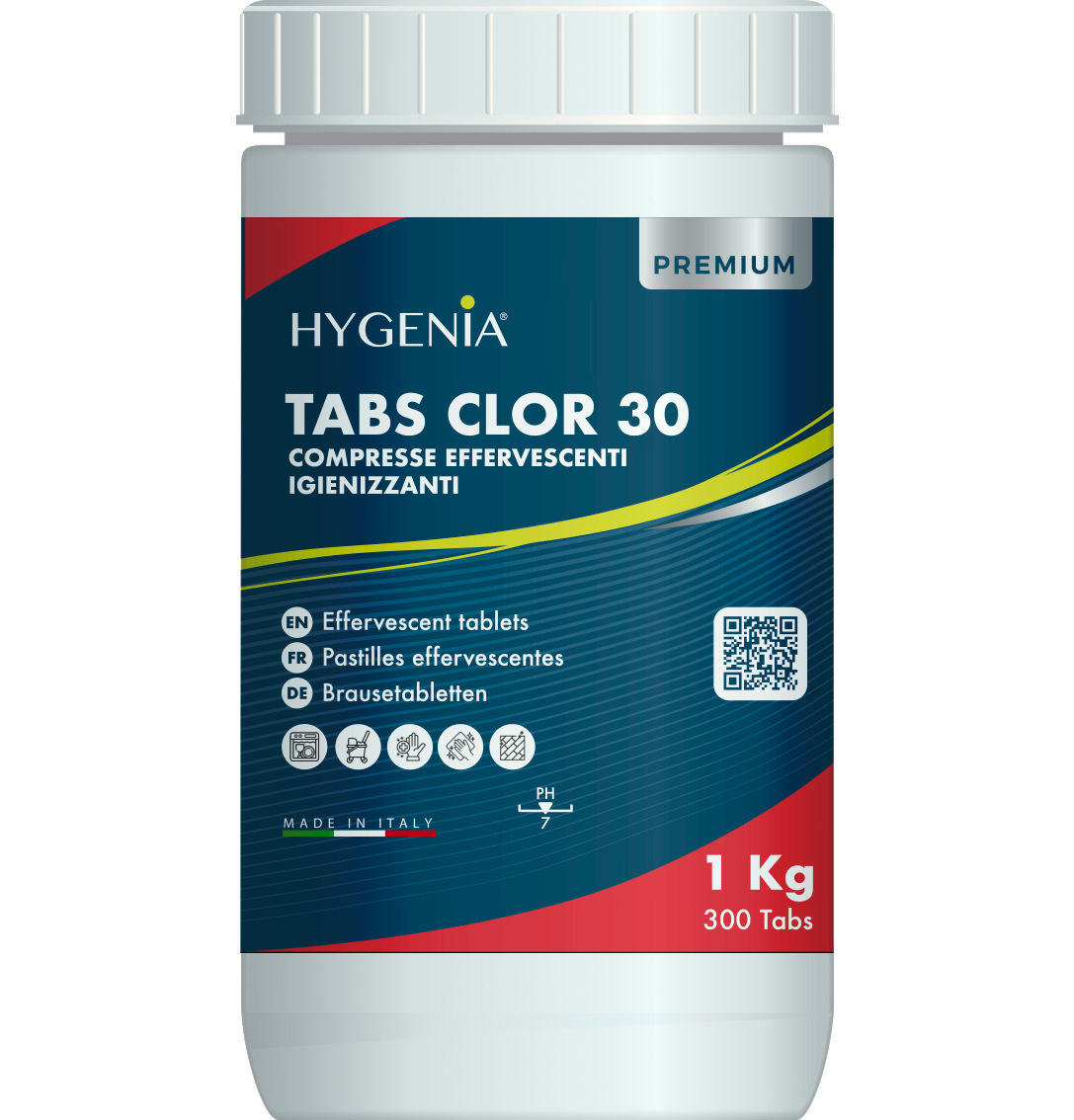 Disinfettante per Superfici Tabs Clor 30 HYGENIA 1kg