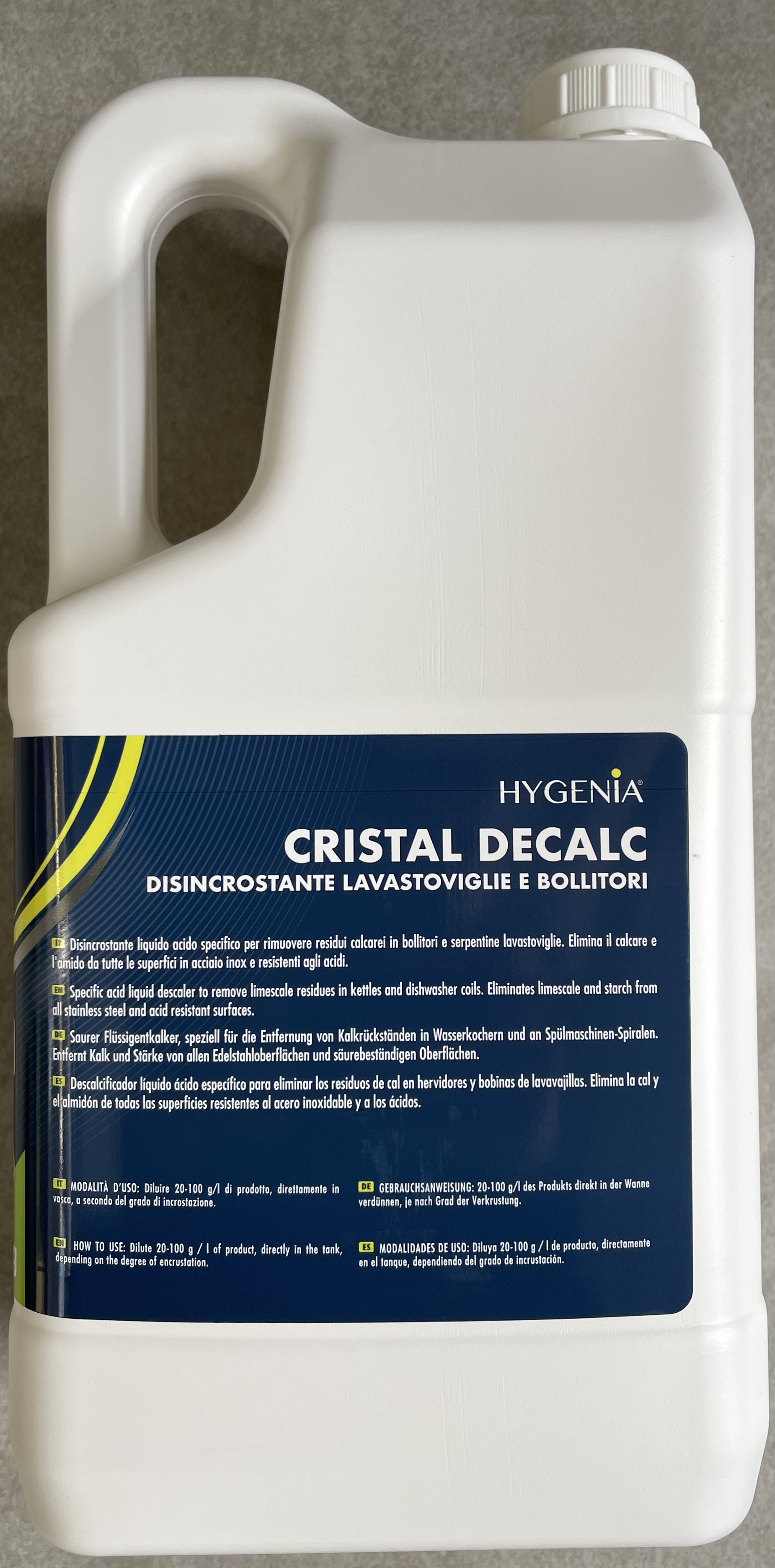 CRISTAL DECALC PLUS LIQUIDO ANTICALCARE LAVASTOVIGLIE 5kg - Detergenti  Nitido Shop